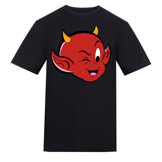 Devil boi big print regular fit tee | Black | Duzzer 180gsm Regular Fit T-Shirt