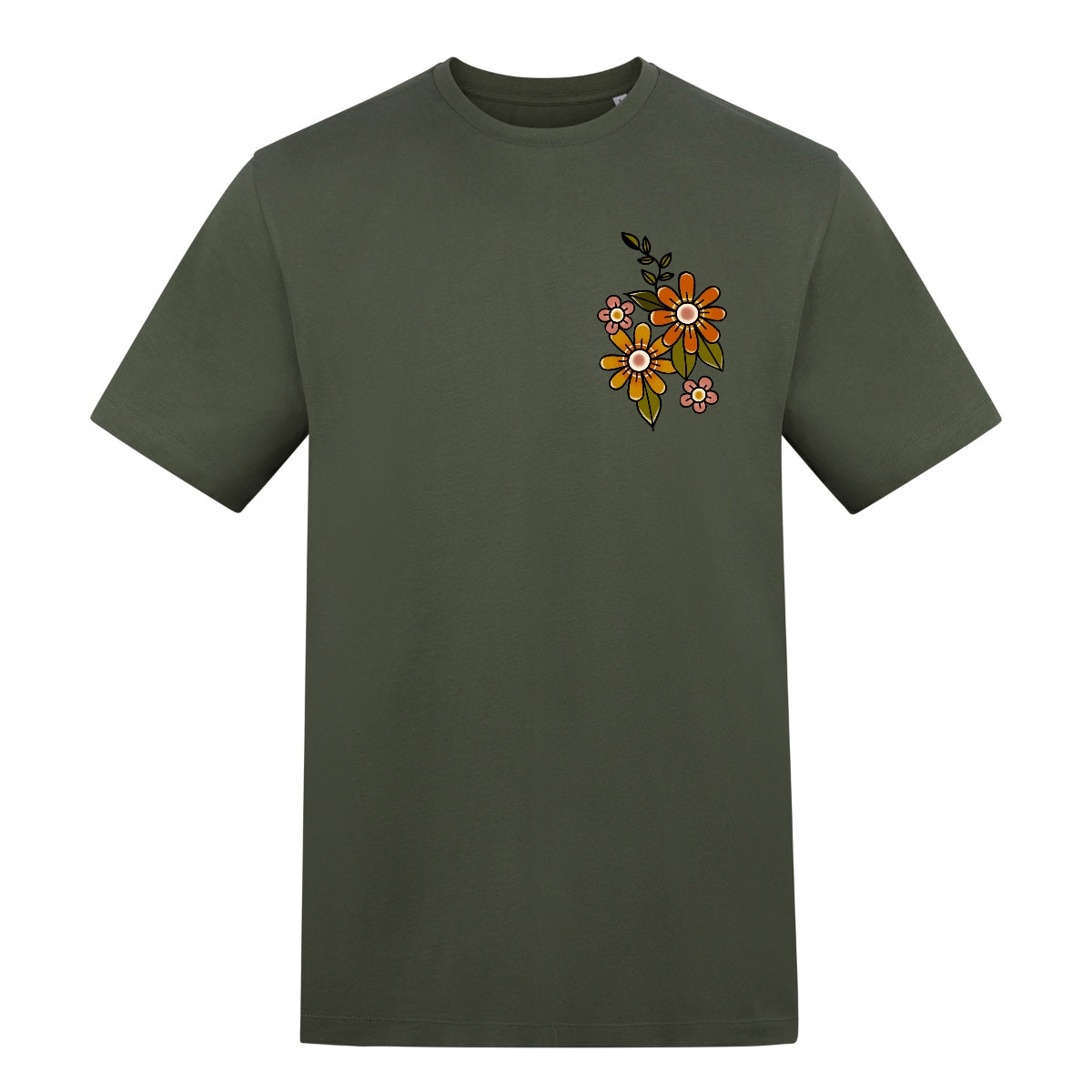 Sleepy Squirrel T-Shirt | Earthy Green | Duzzer 180gsm Regular Fit T-Shirt