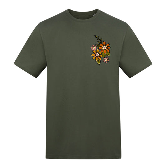 Sleepy Squirrel T-Shirt | Earthy Green | Duzzer 180gsm Regular Fit T-Shirt