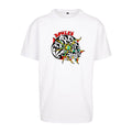 Colour Lightning Skull Tee | White | Dunker 240gsm Oversized T-Shirt