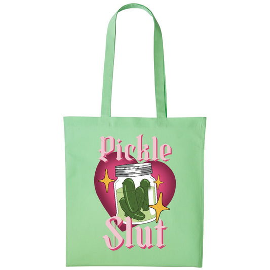 Pickle slut tote bag | Pastel Green | Shopper Tote Bag
