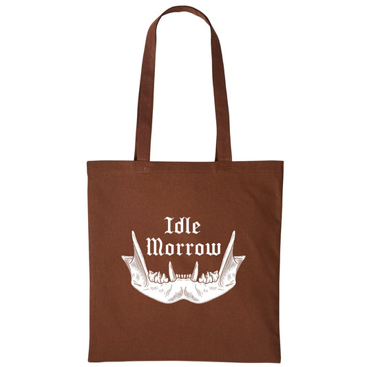 Cat Jawbone and Teeth | Dark Brown | Shopper Tote Bag