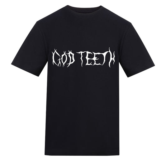 GODTEETH logos | Black | Rizzer 150gsm Regular Fit T-Shirt - Wrong Crowd Artist merch