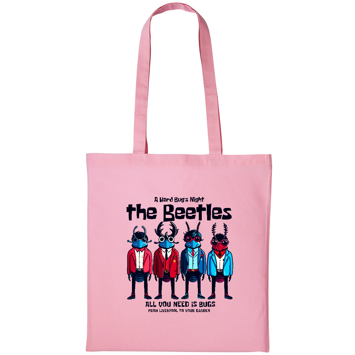 THE BEETLES | Light Pink | Shopper Tote Bag