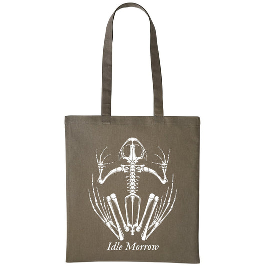 Frog Skeleton | Olive | Shopper Tote Bag