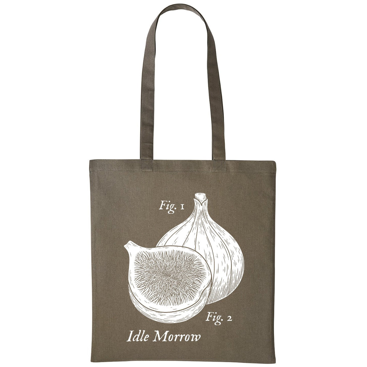 Fig Pun | Olive | Shopper Tote Bag