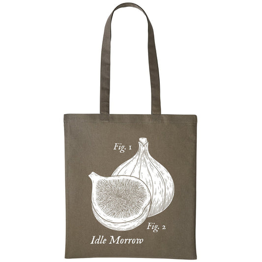 Fig Pun | Olive | Shopper Tote Bag