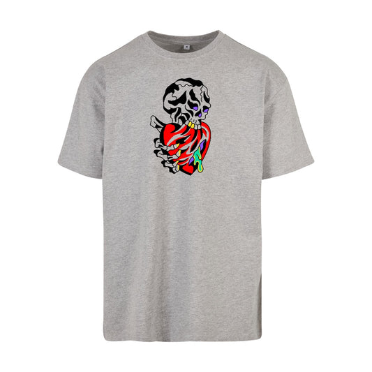 Heart Eater Tee | Grey | Dunker 240gsm Oversized T-Shirt