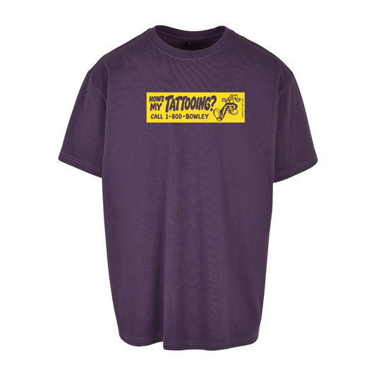 How’s My Yellow Tee | Purple Night | Dunker 240gsm Oversized T-Shirt