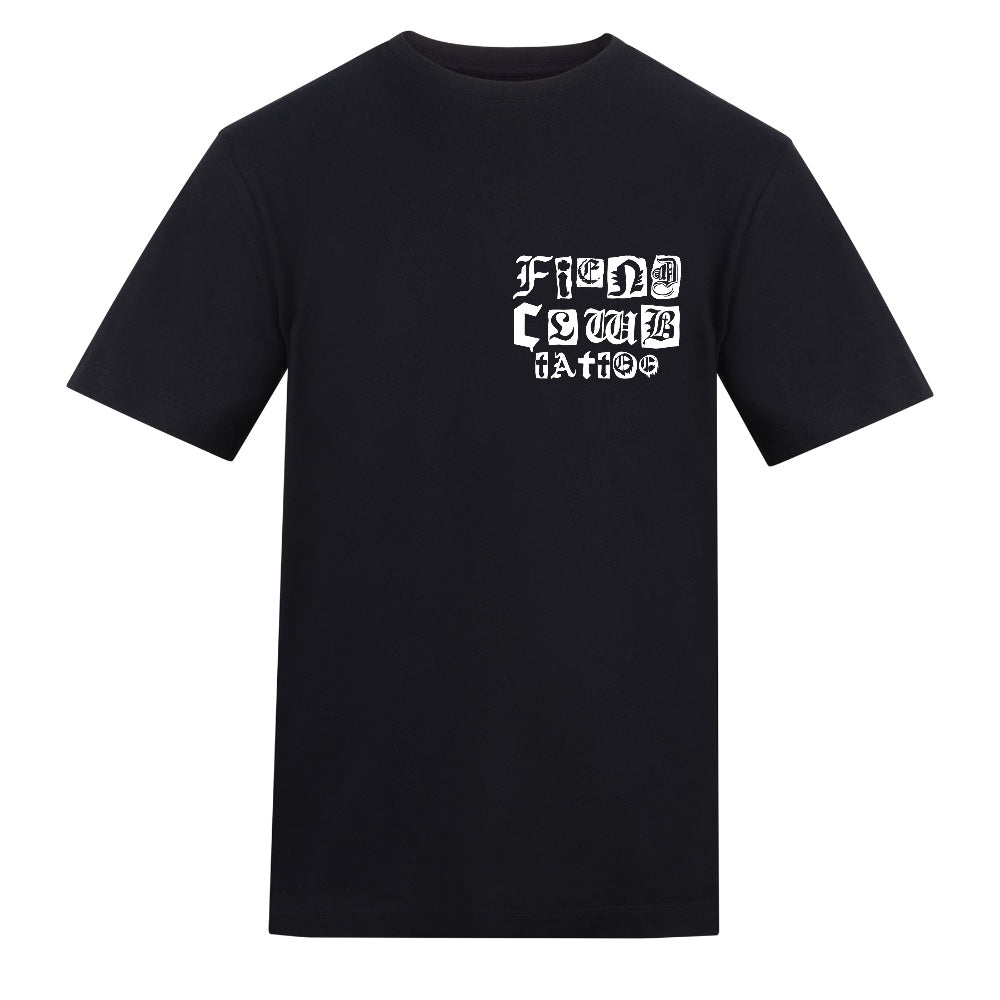 Fiend Clwb Tattoo Dodo | Black | Rizzer 150gsm Regular Fit T-Shirt - Wrong Crowd Artist merch