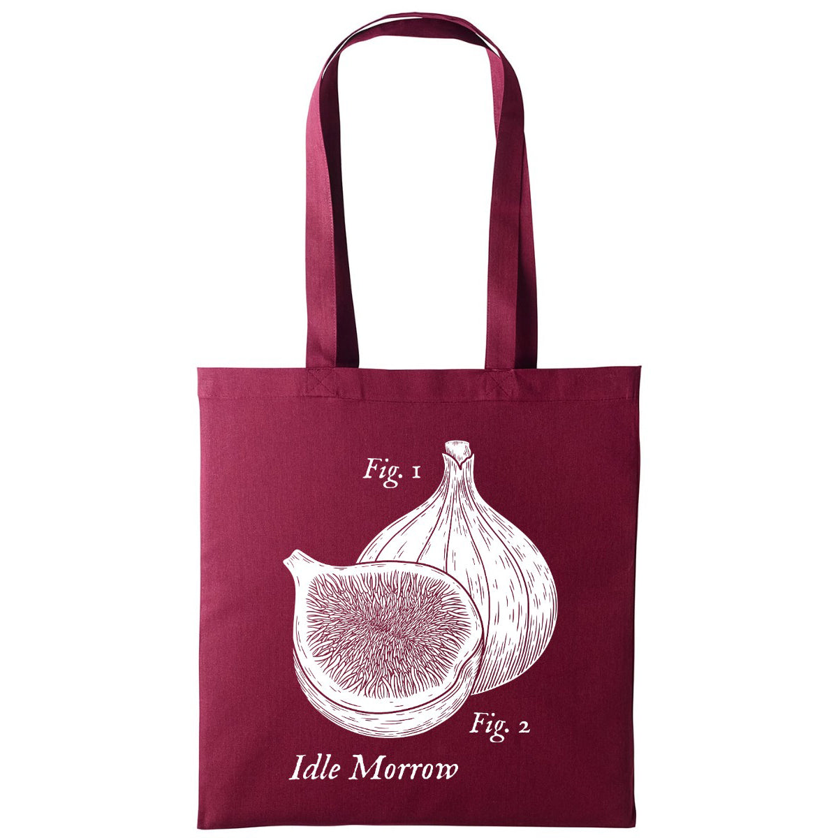 Fig Pun | Burgundy | Shopper Tote Bag