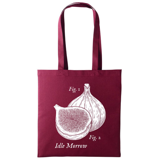 Fig Pun | Burgundy | Shopper Tote Bag