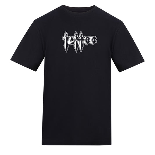 Tattoo Swords Tee | Black | Duzzer 180gsm Regular Fit T-Shirt - Wrong Crowd Artist merch