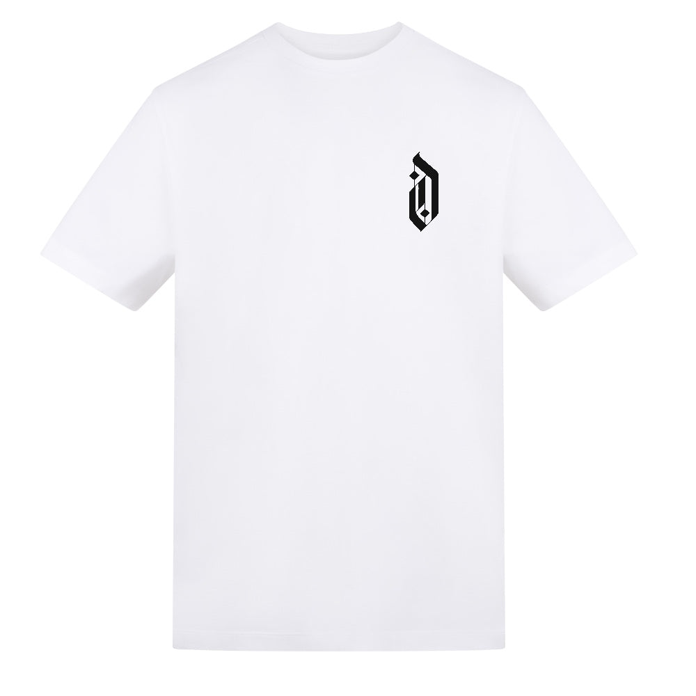 Moth x Knives | White | Duzzer 180gsm Regular Fit T-Shirt