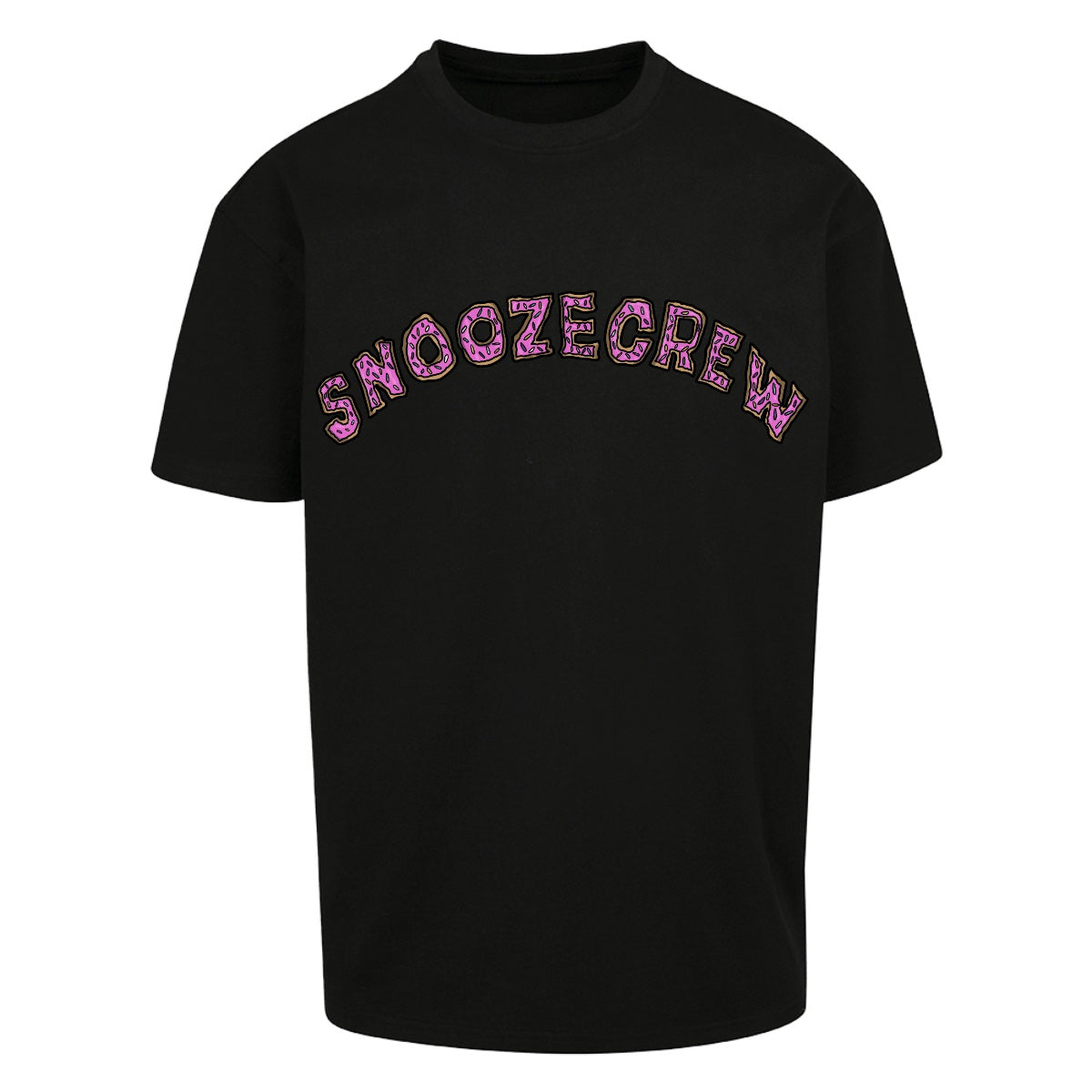 Donut mess with me - Oversized | Black | Oversized T-Shirt