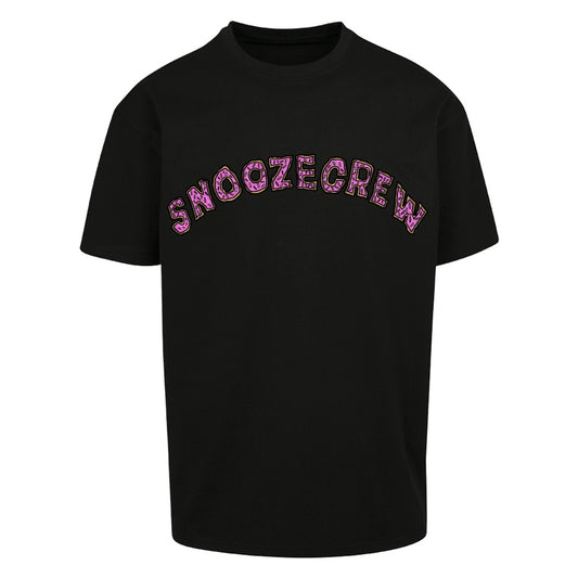 Donut mess with me - Oversized | Black | Oversized T-Shirt