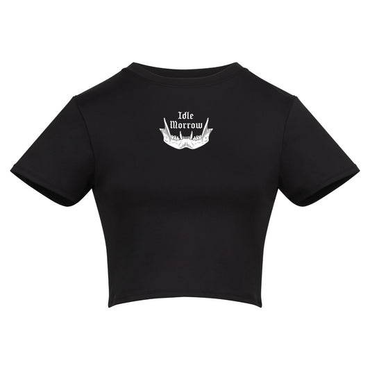 Brittle Butterfly | Black | Vixen Recycled Womens 240gsm Cropped Tee