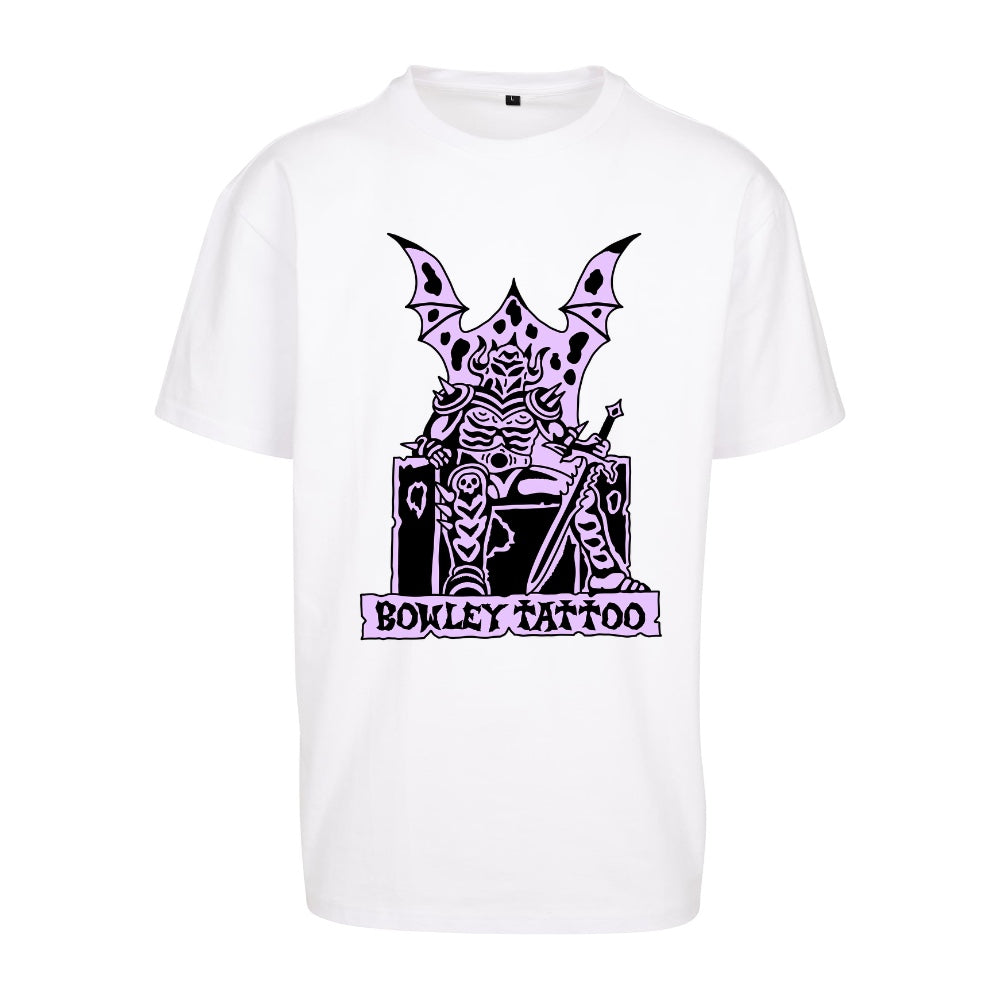 Violet Knight Tee | White | Dunker 240gsm Oversized T-Shirt