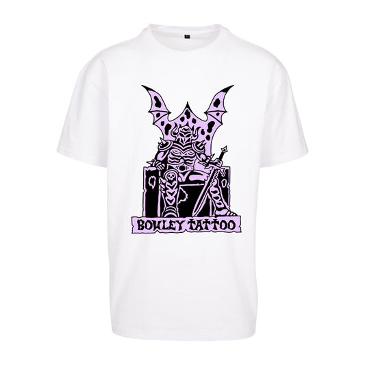 Violet Knight Tee | White | Dunker 240gsm Oversized T-Shirt