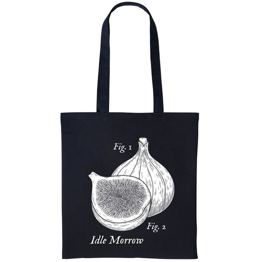 Fig Pun | Black | Shopper Tote Bag
