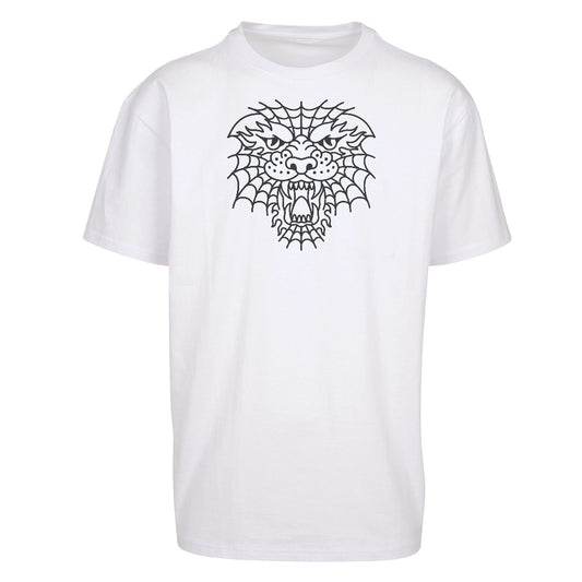 Spidey Tiger | White | Oversized T-Shirt - Wrong Crowd Artist merch