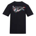 Shark colour tee | Black | Duzzer 180gsm Regular Fit T-Shirt - Wrong Crowd Artist merch