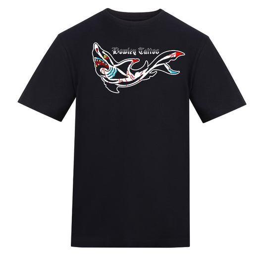 Shark colour tee | Black | Duzzer 180gsm Regular Fit T-Shirt - Wrong Crowd Artist merch