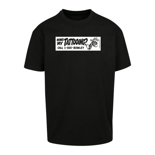 How’s My White Tee | Black | Dunker 240gsm Oversized T-Shirt