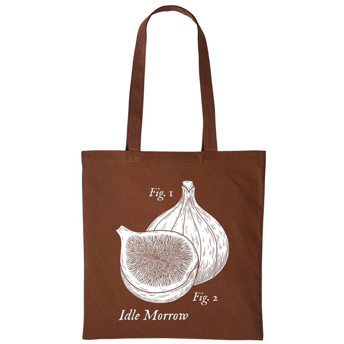 Fig Pun | Dark Brown | Shopper Tote Bag