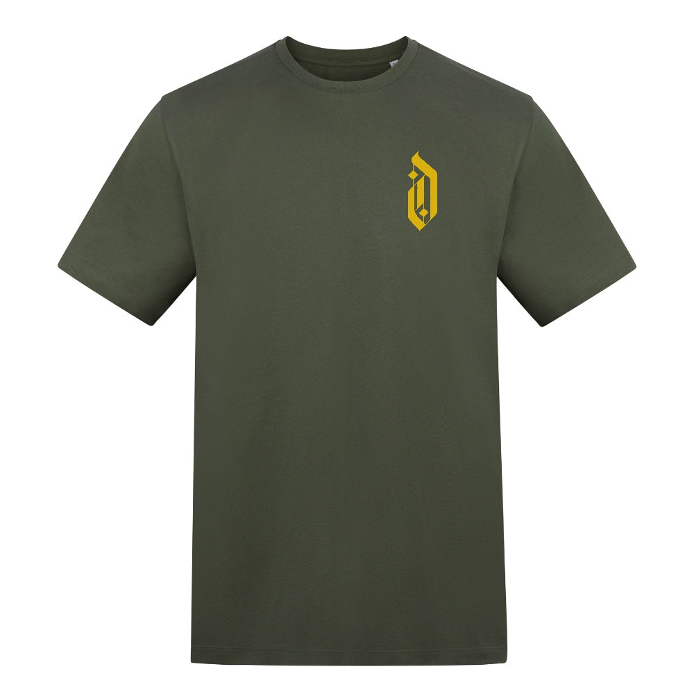 Moth x Knives | Earthy Green | Duzzer 180gsm Regular Fit T-Shirt