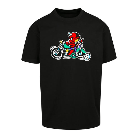 Speed Demon Hot Stuff Tee | Black | Dunker 240gsm Oversized T-Shirt - Wrong Crowd Artist merch