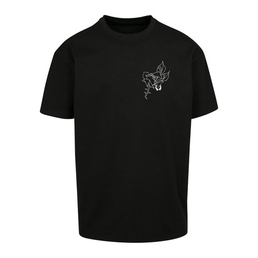 Pierced petal | Black | Dunker 240gsm Oversized T-Shirt - Wrong Crowd Artist merch