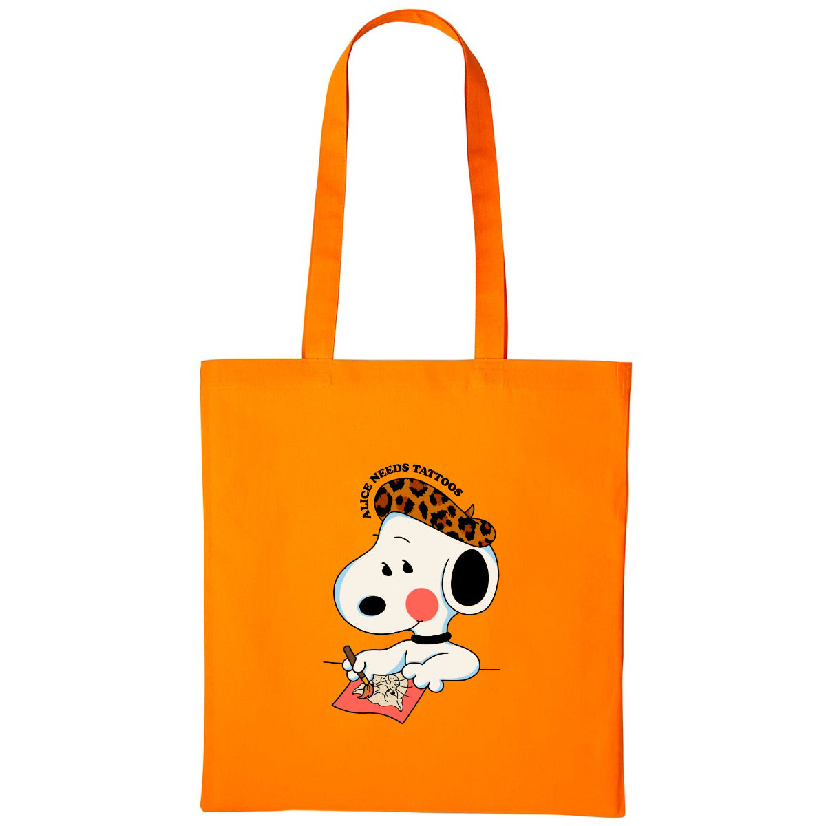 Drawing Snoopy | Orange | Shopper Tote Bag (Copy)
