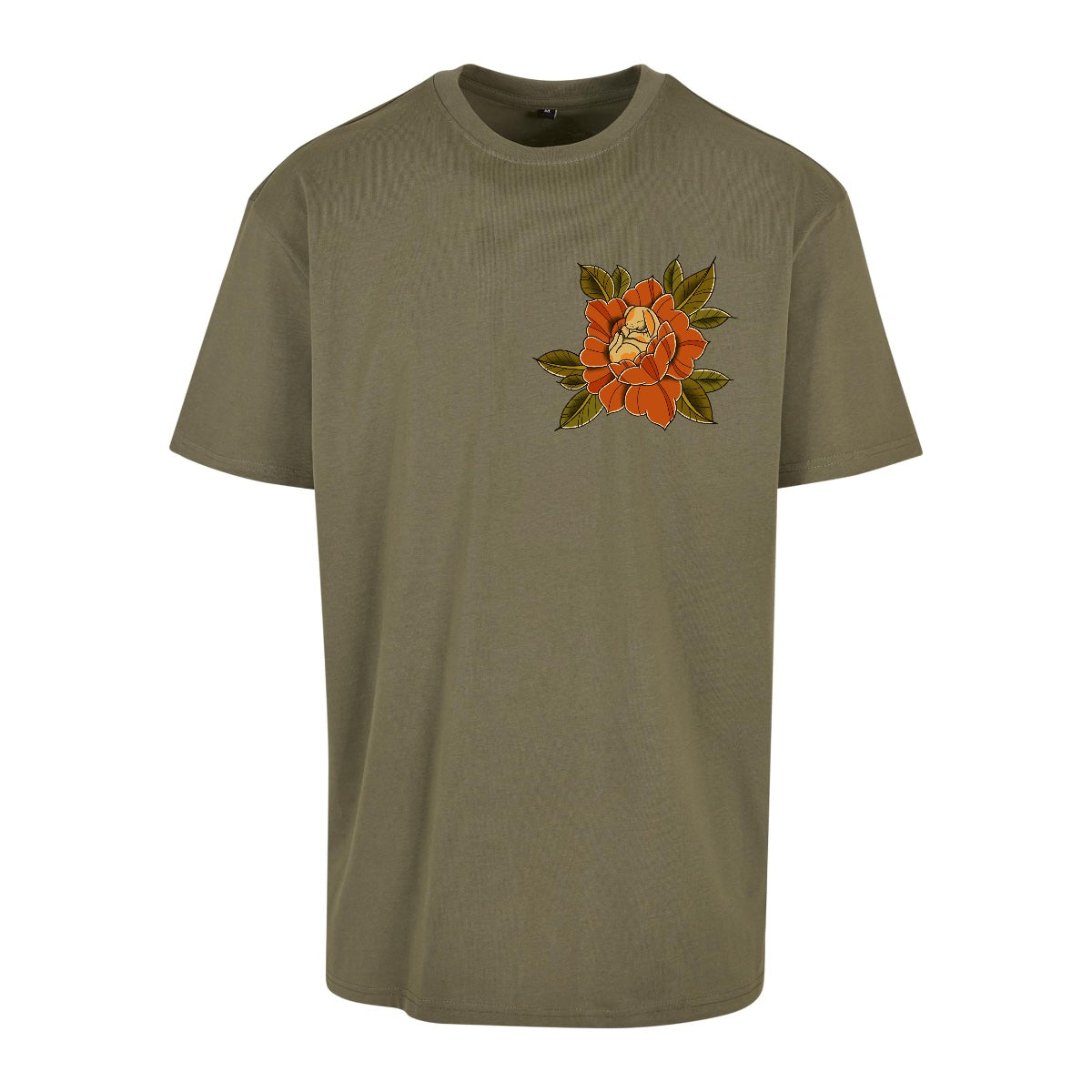 Sleepy Bunny T-Shirt | Olive | Dunker 240gsm Oversized T-Shirt