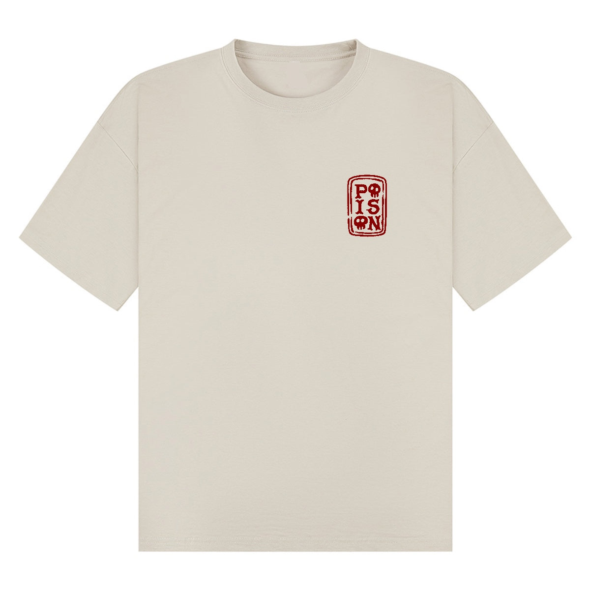 Poison Bottle | Stone | Breezer 180gsm Oversized T-Shirt