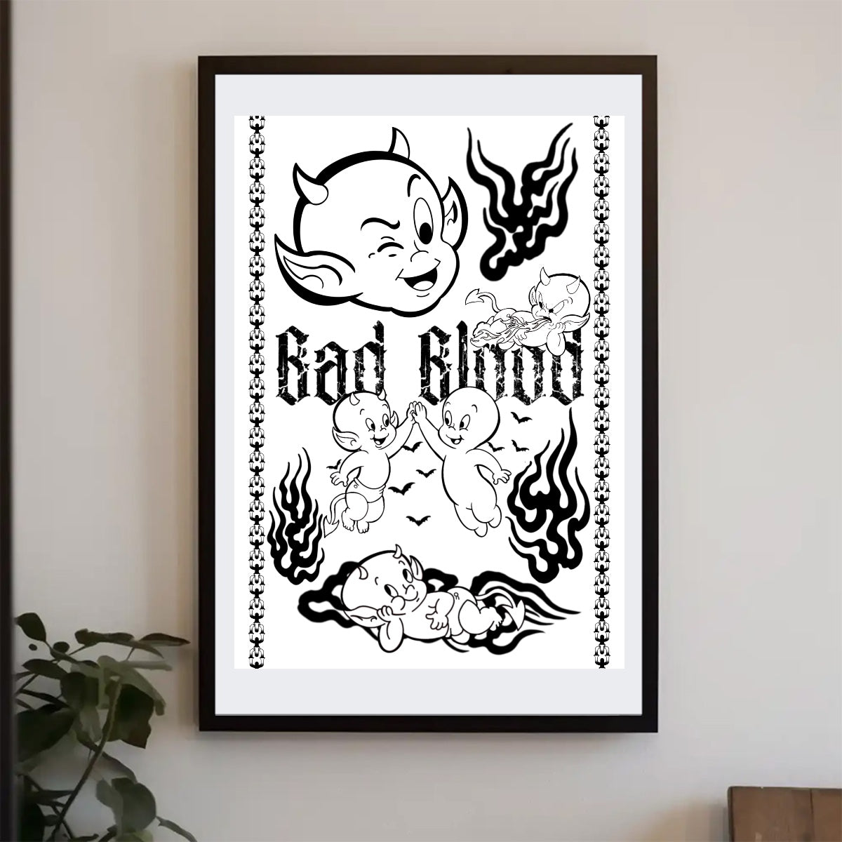 Devil flash B&W | Art Prints (A Sizes)