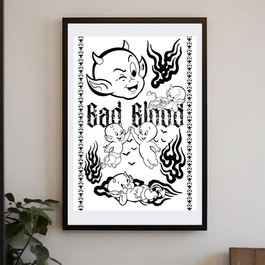 Devil flash B&W | Art Prints (A Sizes)