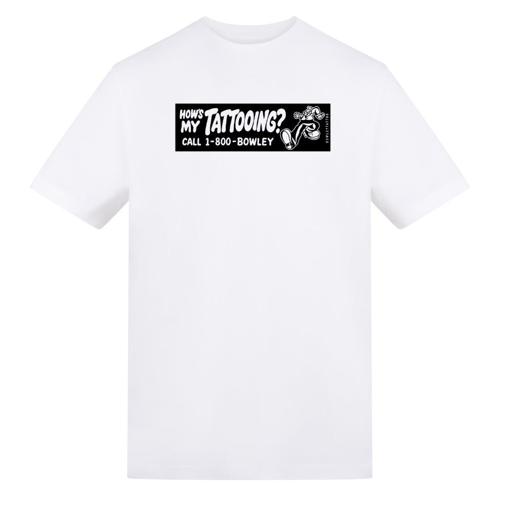 How’s My Black Tee | White | Duzzer 180gsm Regular Fit T-Shirt