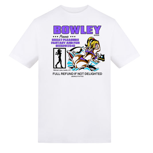 Great Pleasure Colour Tee | White | Duzzer 180gsm Regular Fit T-Shirt - Wrong Crowd Artist merch