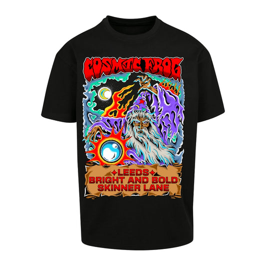 Cosmic Frog Wizard Tee | Black | Dunker 240gsm Oversized T-Shirt