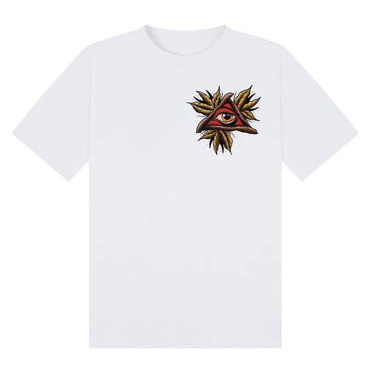 Eye See All oversized Tee | White | Breezer 180gsm Oversized T-Shirt