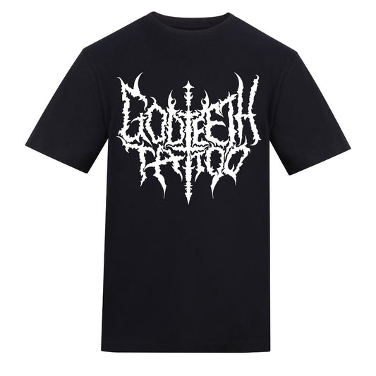 Metal logo | Black | Rizzer 150gsm Regular Fit T-Shirt - Wrong Crowd Artist merch