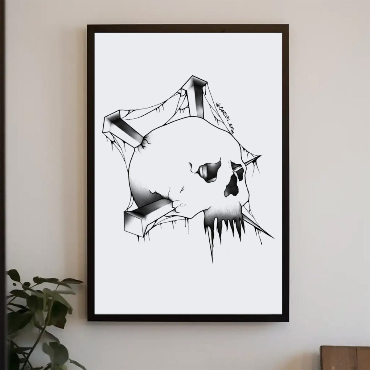 Nail skull print | Art Prints (A Sizes)