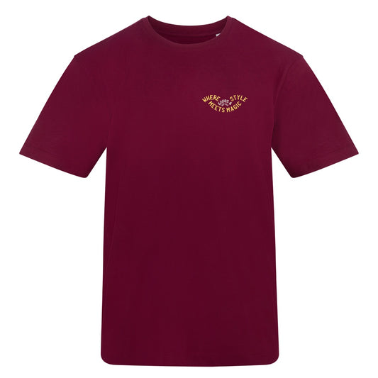 Where Style Meets Magic | Burgundy | Duzzer 180gsm Regular Fit T-Shirt