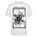 Oversized Skullflower border | White | Oversized T-Shirt