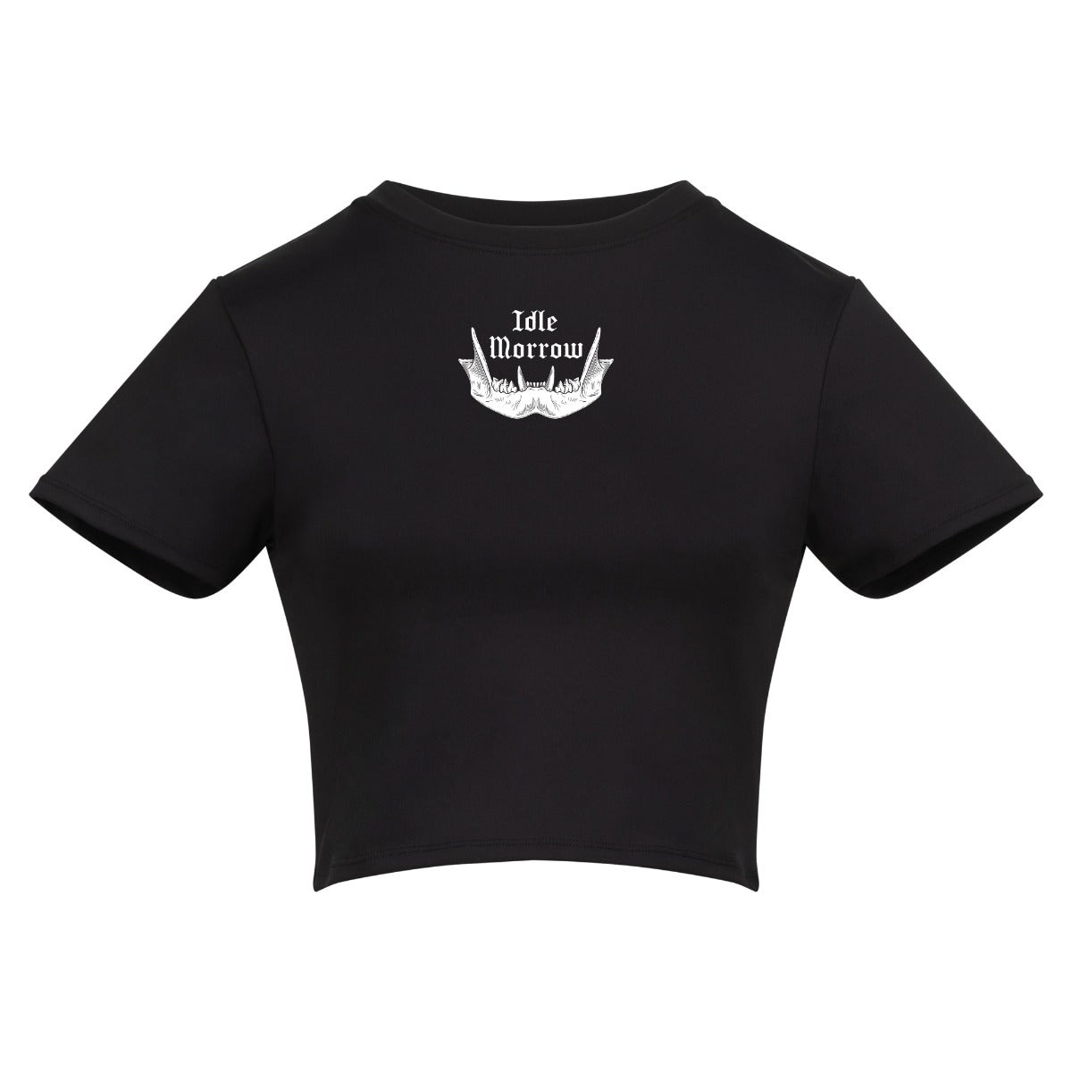 Acorn Branch | Black | Vixen Recycled Womens 240gsm Cropped Tee