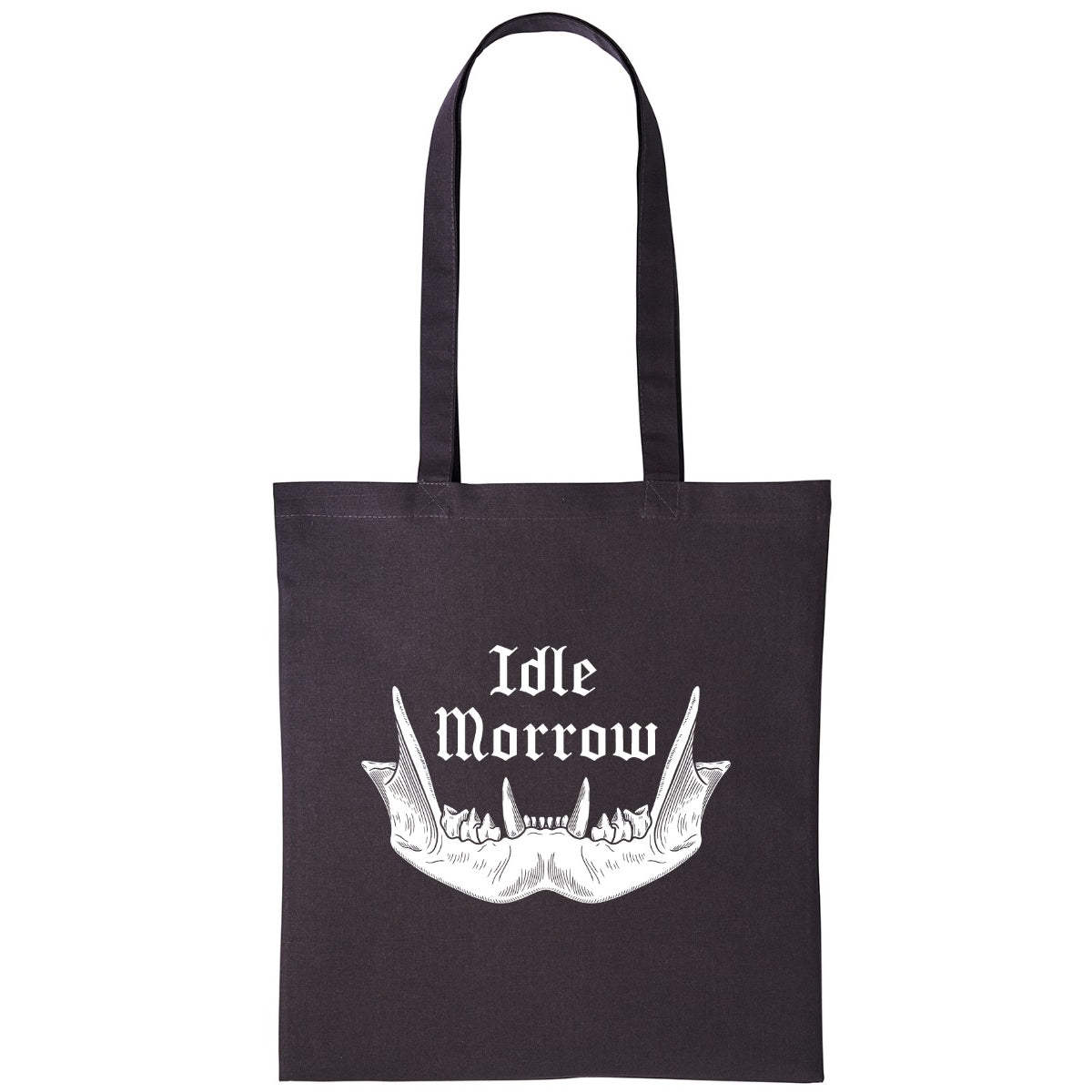 Cat Jawbone and Teeth | Strom Grey | Shopper Tote Bag