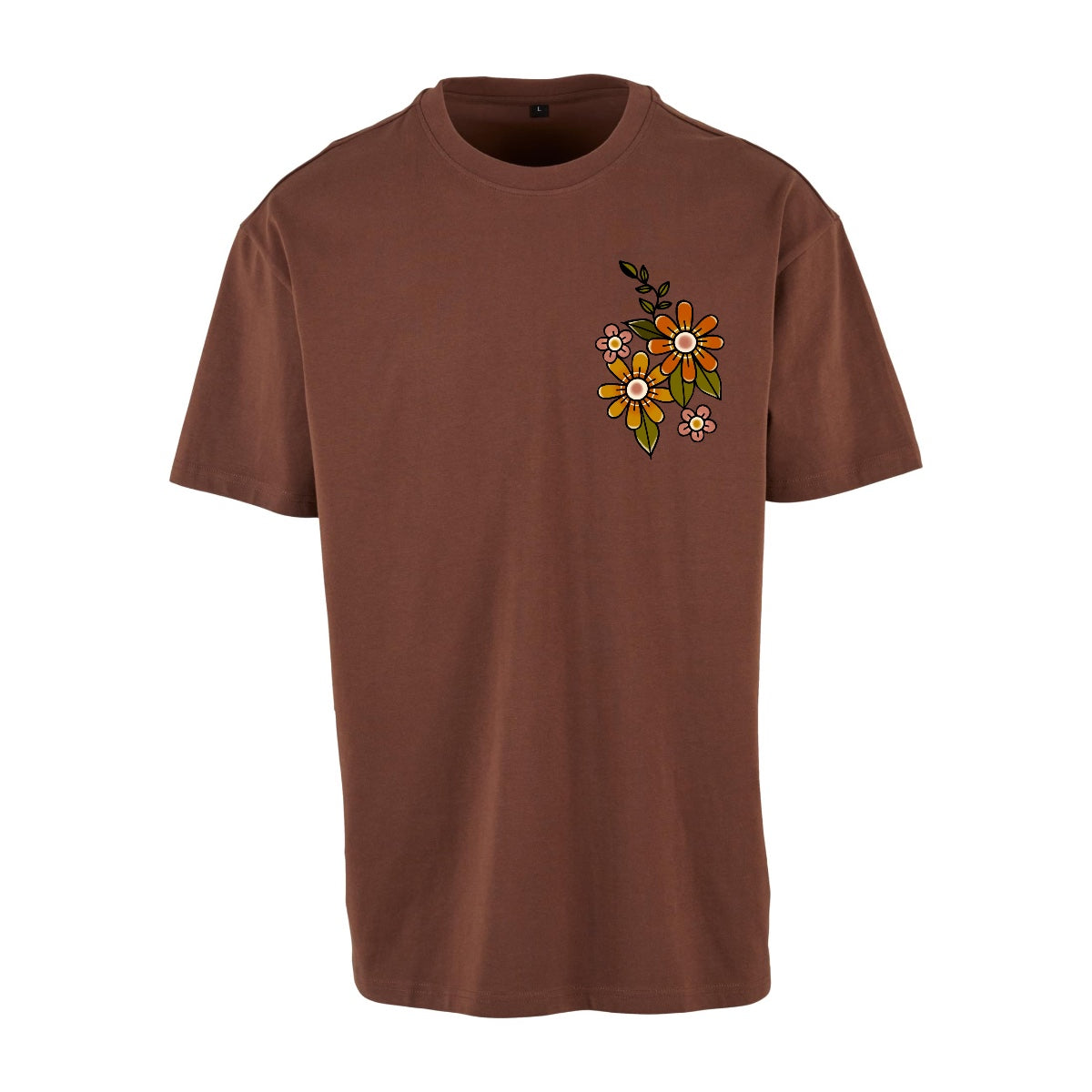 Sleepy Squirrel T-Shirt | Chocolate Brown | Dunker 240gsm Oversized T-Shirt
