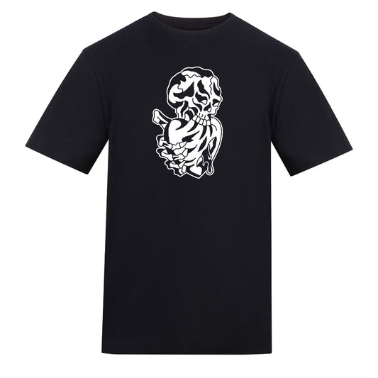 Heart Eater White Tee | Black | Duzzer 180gsm Regular Fit T-Shirt