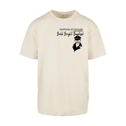Bold Bright Leatherman | Sand | Oversized T-Shirt - Wrong Crowd Artist merch